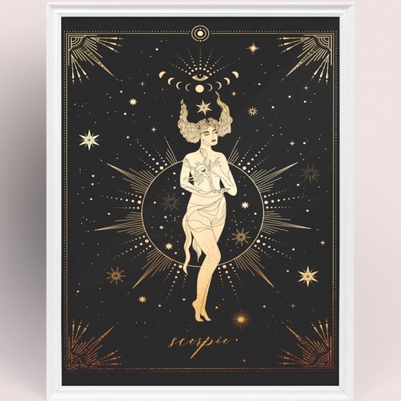 Scorpio Wall Art Celestial Zodiac Print Poster Unframed - Picture 3 of 15